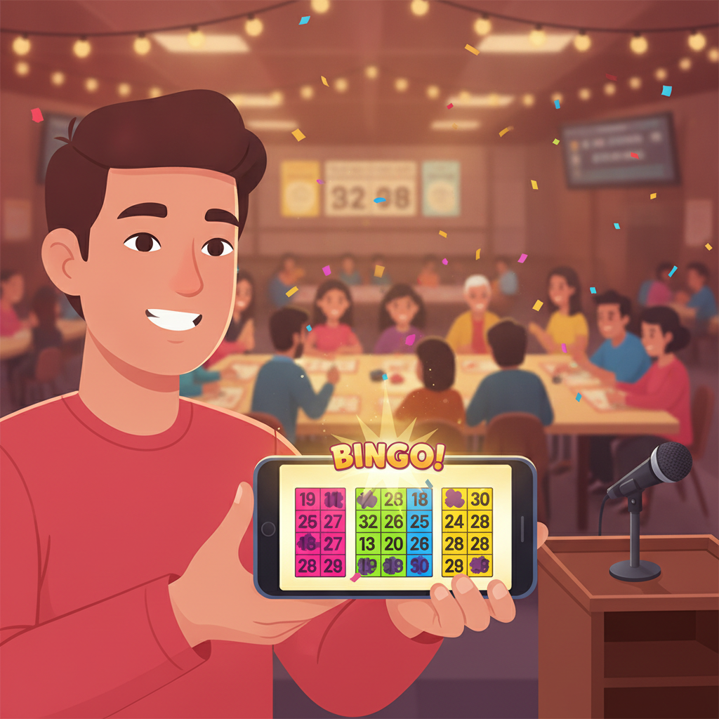 Illustration: Playing Bingo at Royale Fortune: Room Selection and Card Purchase